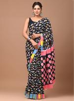 Cotton Multi Colour Casual Wear Printed Saree